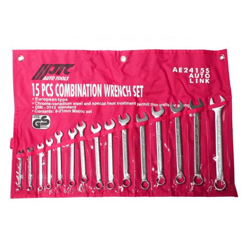 ᐉ Набор ключей рожково-накидных 6-21 мм 15 шт. (AE2415S JTC