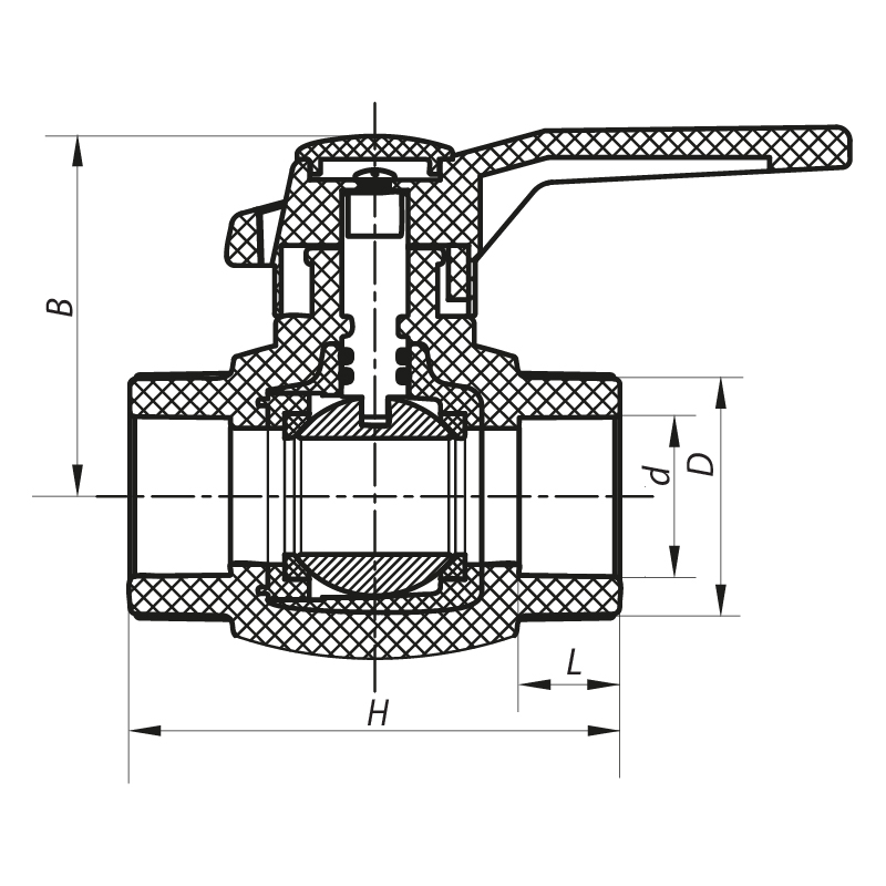 Кран кульовий PPR КШ ручка для гарячої води 32 KOER K0177.PRO (KP0229) - фото 2