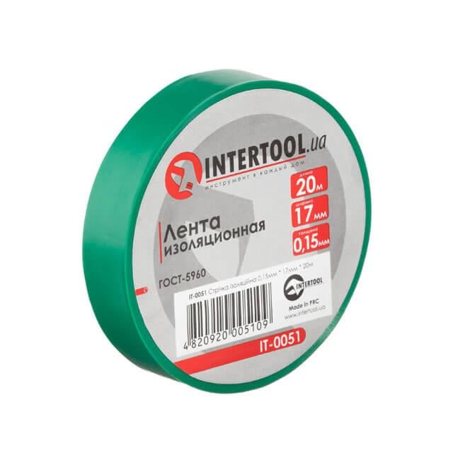 Лента изоляционная Intertool IT-0051 0,15х17 мм 20 м Зеленый (129725)