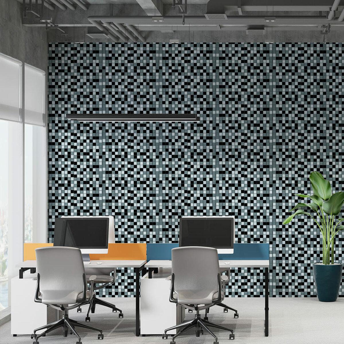 Мозаїка з декоративного скла 298х298х4,5 мм Чорно-сірий (3DPanda-2369) - фото 5 Мозаїка з декоративного скла 298х298х4,5 мм Чорно-сірий (3DPanda-2369) - фото 5