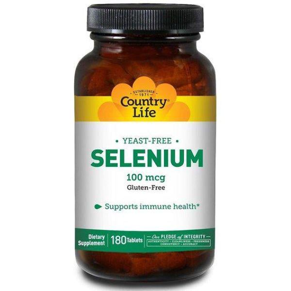 Селен Country Life Selenium 100 mcg 180 tablets