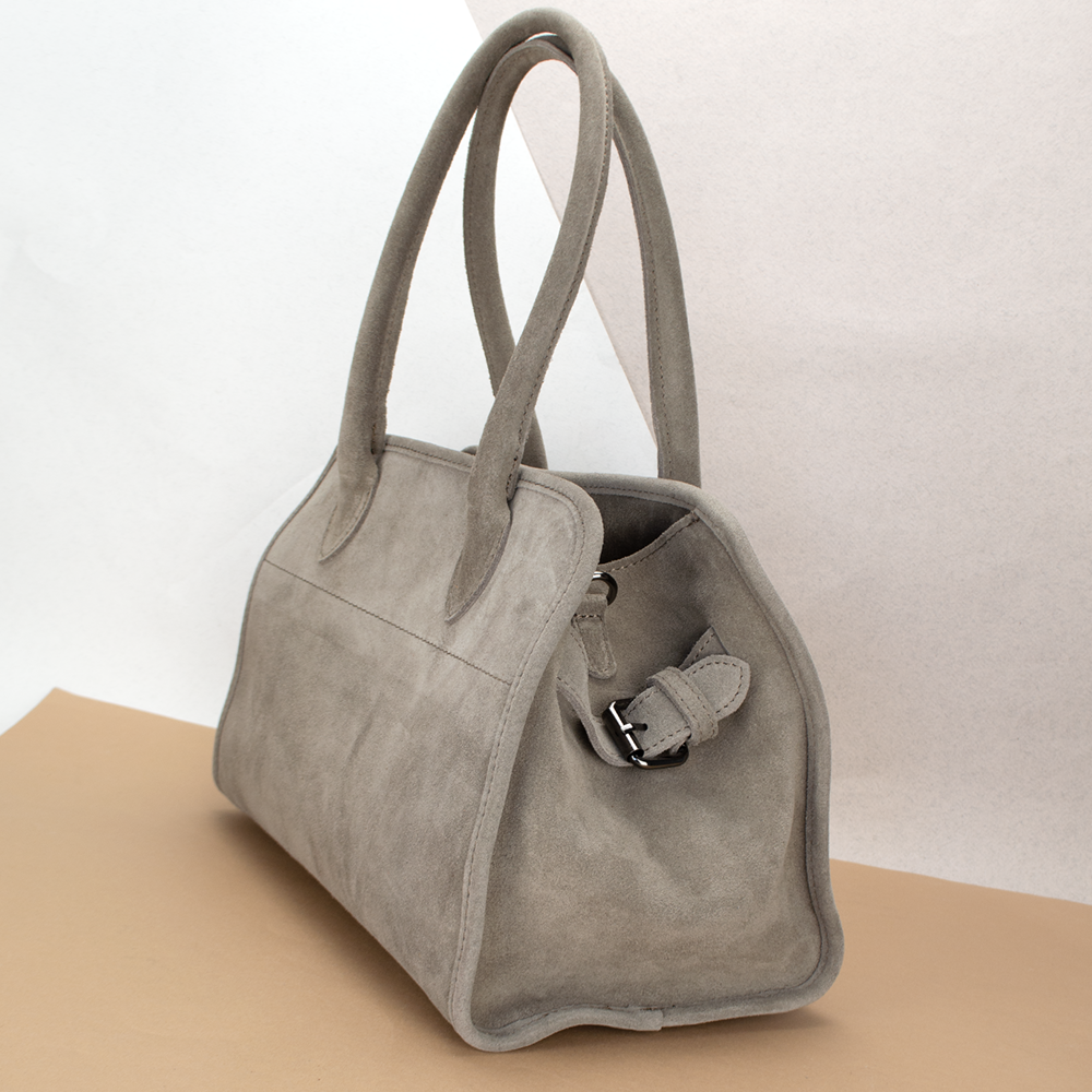 Сумка женская Virginia Conti 03802 замшевая с 2 ручками Темный тауп (2403379785) - фото 3 Сумка женская Virginia Conti 03802 замшевая с 2 ручками Темный тауп (2403379785) - фото 3