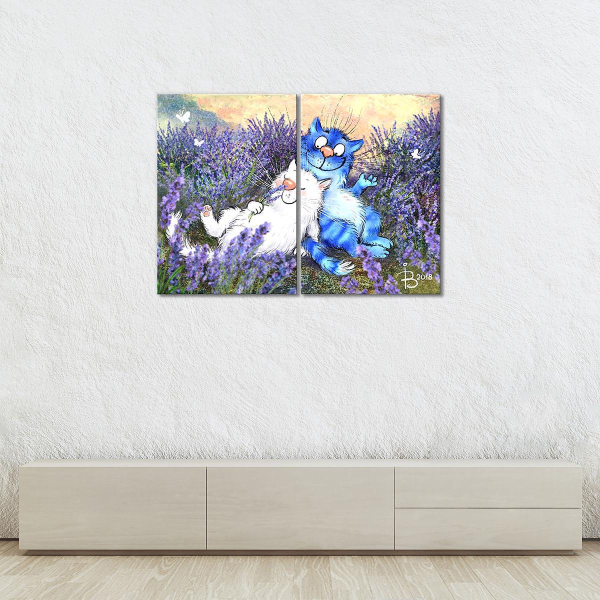 Модульная картина Лаван-да-ааа... 2 модуля 50x75 см