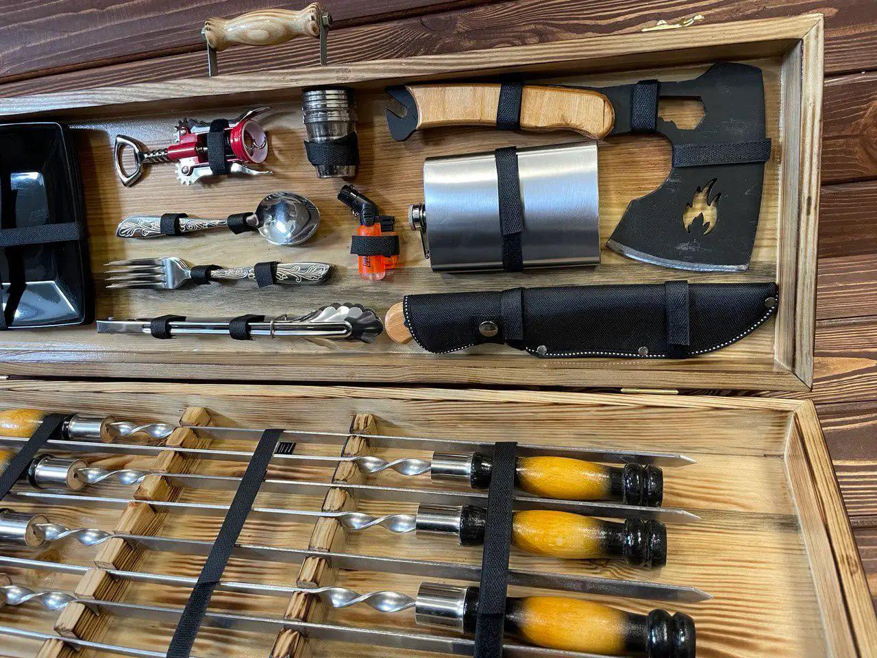 Набор шампуров Лесник в кейсе (10639716) - фото 3 Набор шампуров Лесник в кейсе (10639716) - фото 3