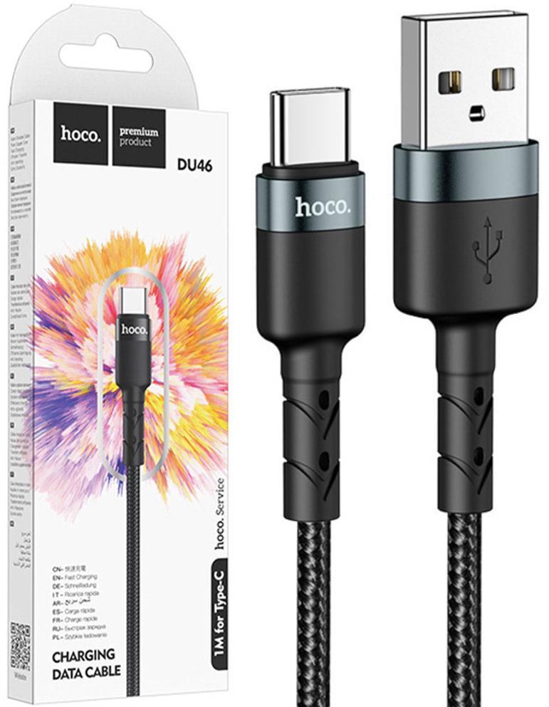 Кабель интерфейсный Hoco DU46 USB-Type-C 1 м Black (23590)