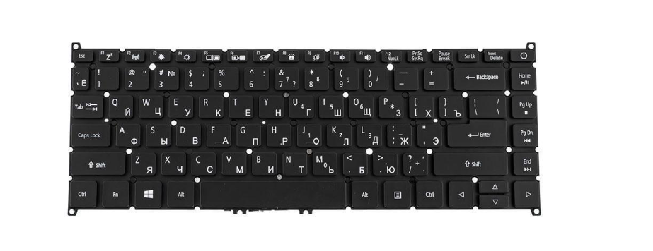 Клавиатура для ноутбука Acer TM: P614-53/P414-53 rus без кадра подсветка клавиш Black (163811)