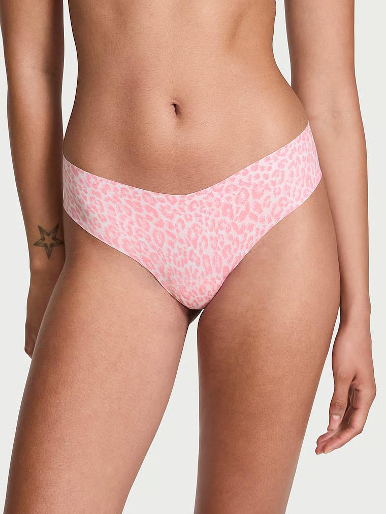 Трусики бесшовные Victoria's Secret No-Show Thong Panty Pink Leo S Розовый (27152832)