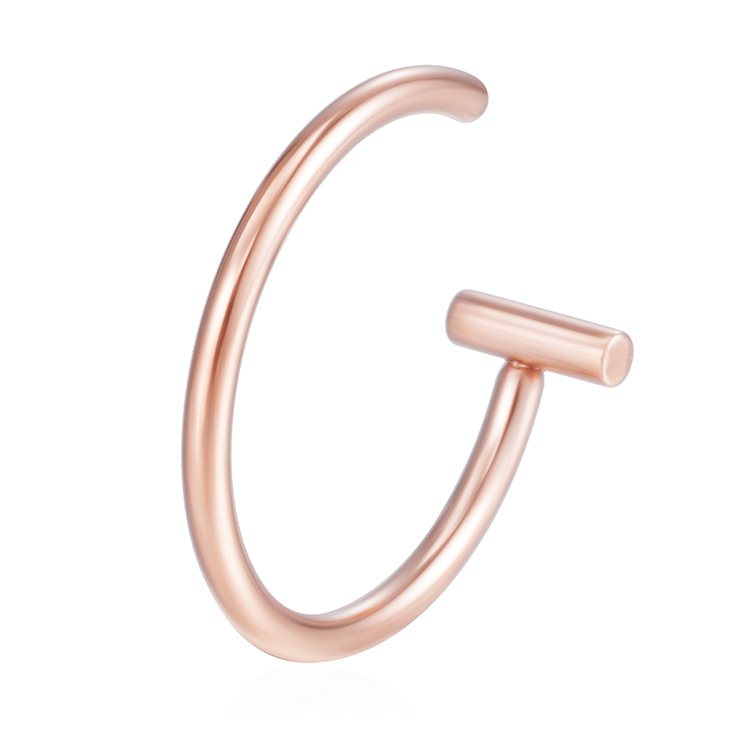 Серьга-обманка для пирсинга на губу/нос Розовый (9020)