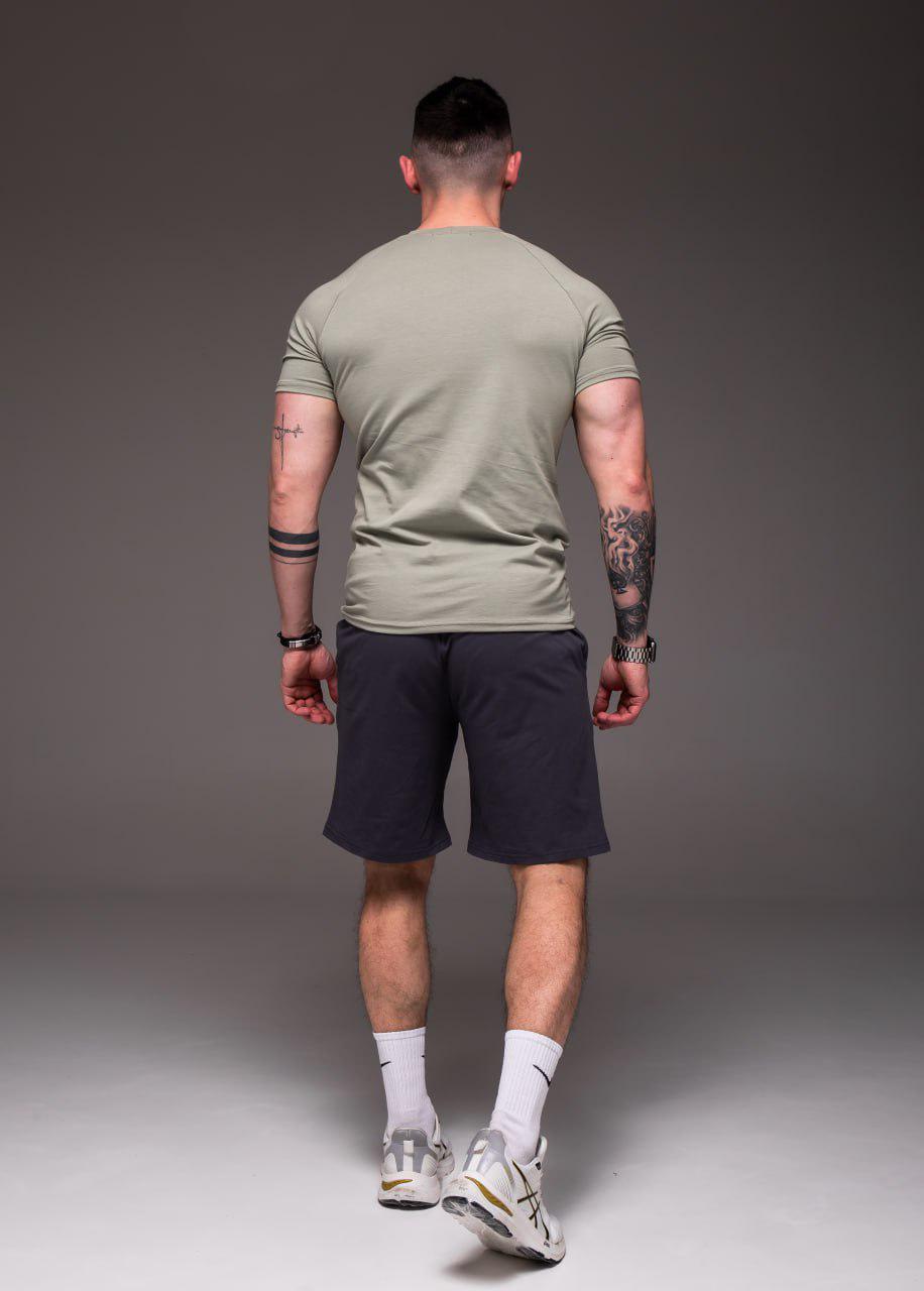 Прогулочный костюм мужской летний футболка/шорты XL Хаки/Серый (2382/4/4) - фото 5 Прогулочный костюм мужской летний футболка/шорты XL Хаки/Серый (2382/4/4) - фото 5