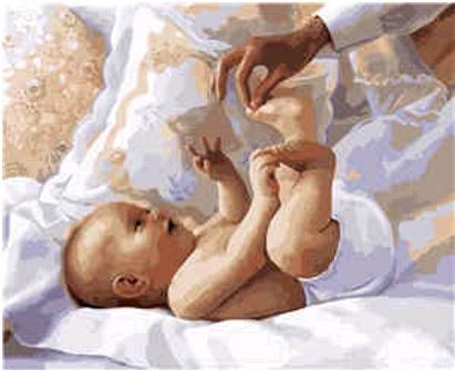 Набор для росписи по номерам Strateg Младенец 40х50 см (VA-0928-mt)