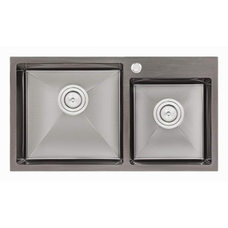 Мойка мухонная Q-tap S7843BL Black 2,7/1,0 мм (QTS7843BRPVD10)