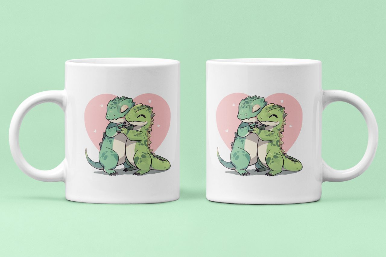 Чашки парные Дракончики для влюбленных 330 мл Белый (ВЛ223Ч)