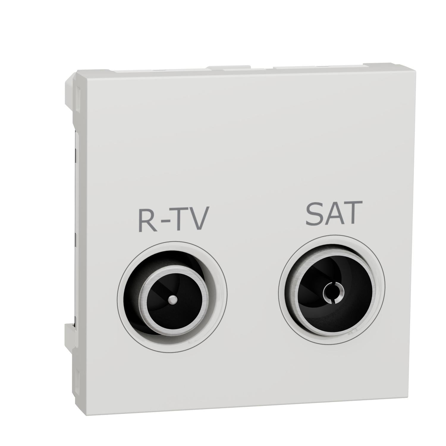 Розетка конечная R-TV/Sat Schneider Electric Unica New 2 модуля Белый (NU345518)