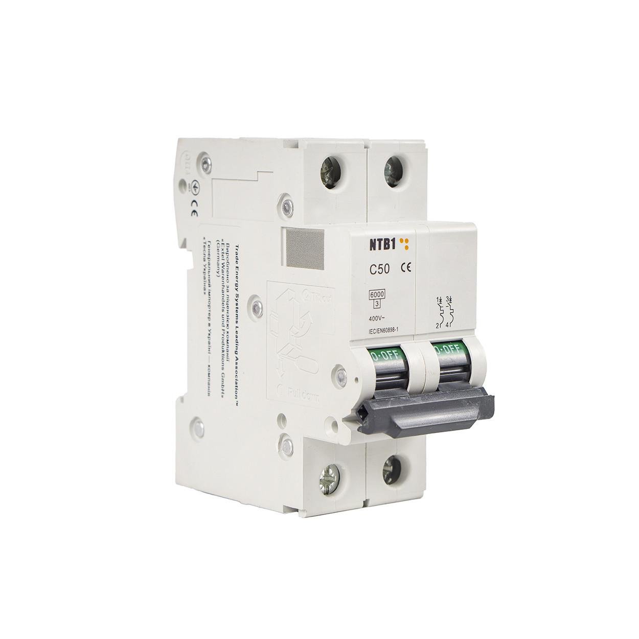 Автоматический выключатель TESLA NTB С50A 2P (90) Автоматический выключатель TESLA NTB С50A 2P (90)