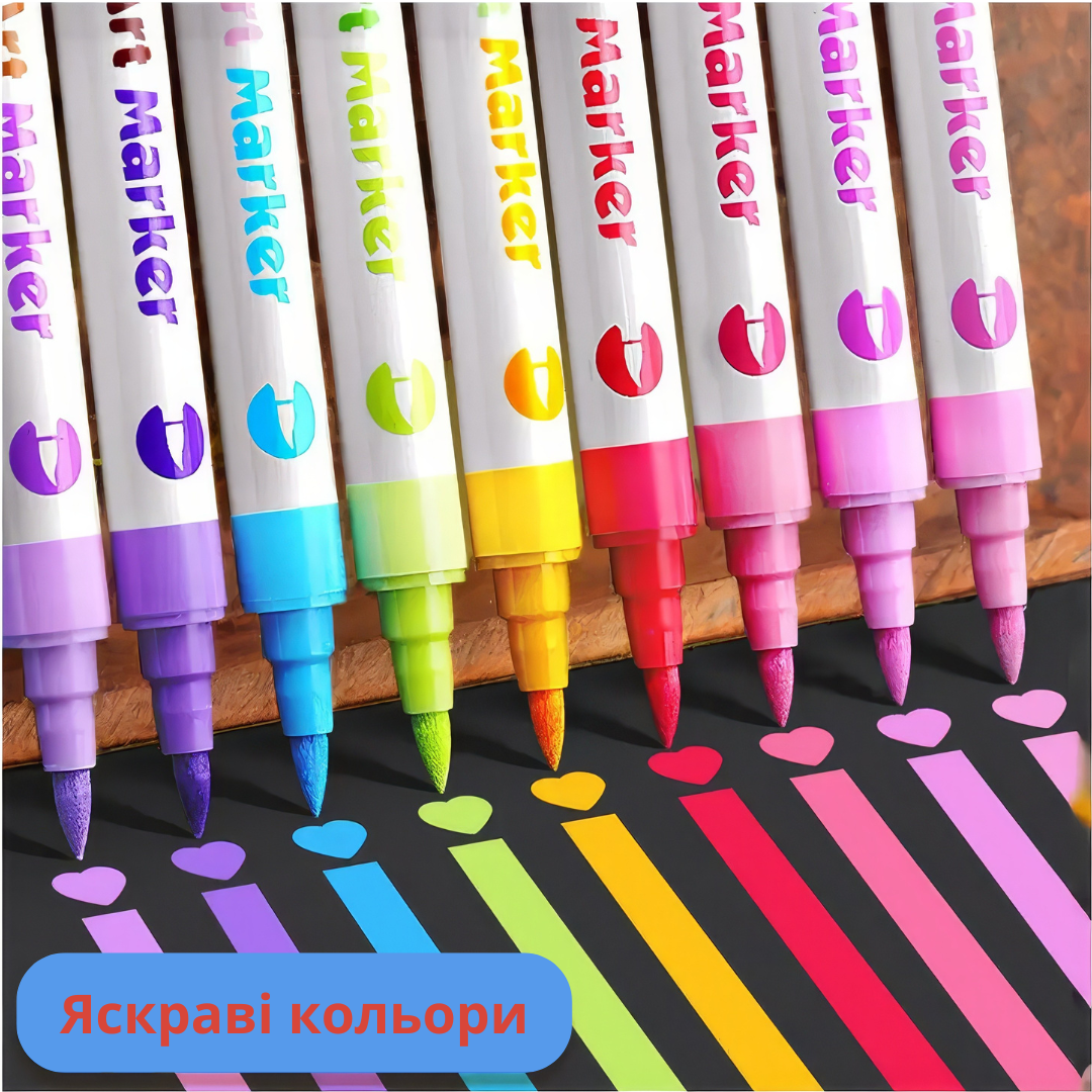 Набір акрилових маркерів на водній основі 24 шт. 48 кольорів (JH-SG-987PVC-48) - фото 6 Набір акрилових маркерів на водній основі 24 шт. 48 кольорів (JH-SG-987PVC-48) - фото 6