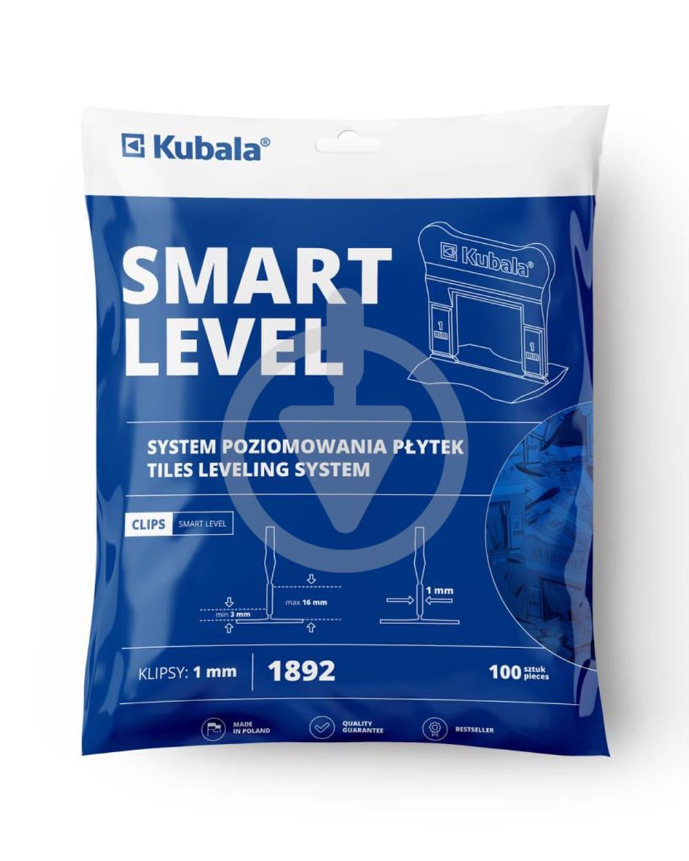 Клипсы для плитки Kubala 1892 Smart Lever 100 шт. 1 мм (13474867)