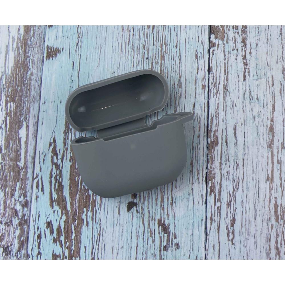 Силиконовый чехол с карабином для наушников AirPods 3 Серый