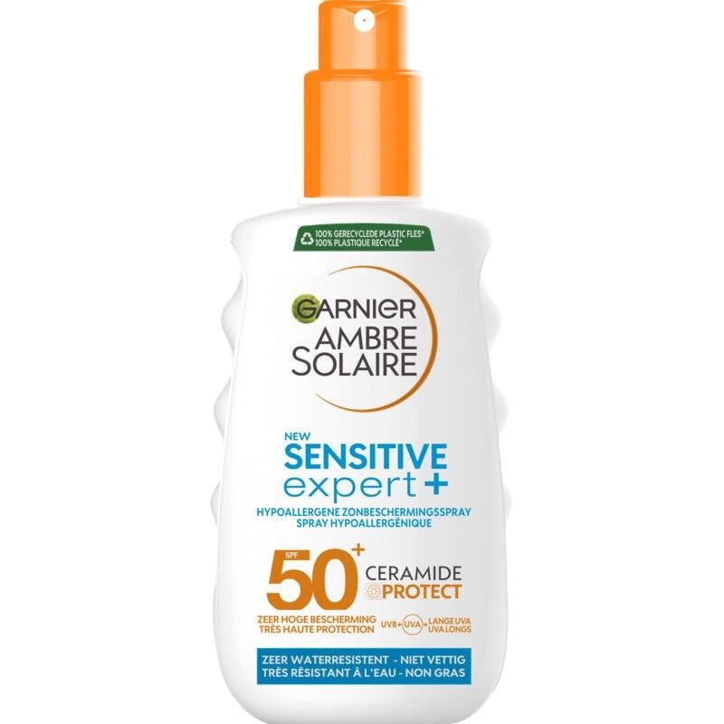 Сонцезахисний спрей Garnier Ambre Sensitive Expert+ SPF 50+ гіпоалергенний для чутливої ​​шкіри 150 мл (2238736066)