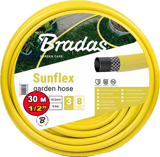 Шланг для полива Bradas Sunflex 1/2" 30 м (6522)