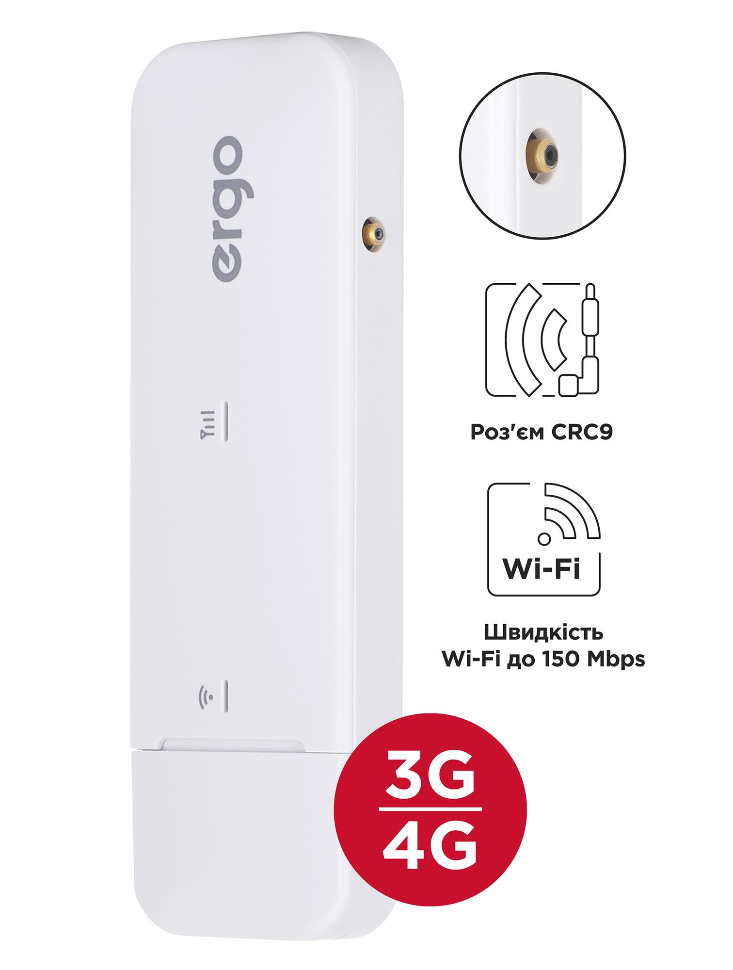 Роутер-модем 3G/4G/LTE USB WI-FI ERGO W02-CRC9 (38943) - фото 3