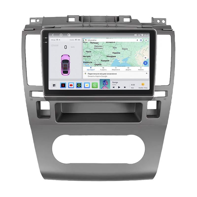 Автомагнитола штатная Lesko 4G/QLED/360°/CarPlay/GPS/Wi-Fi для Nissan Tiida I 2004-2012 4/64Gb 9" (2314017606)