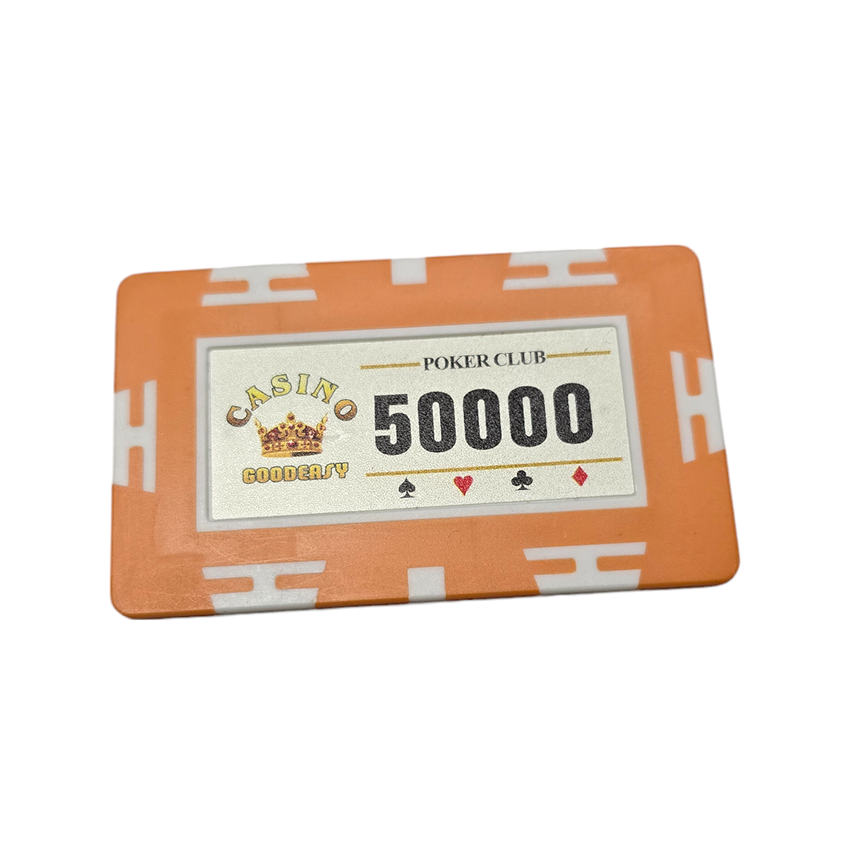 Фишка для покера прямоугольная номинал 50 000 шт.