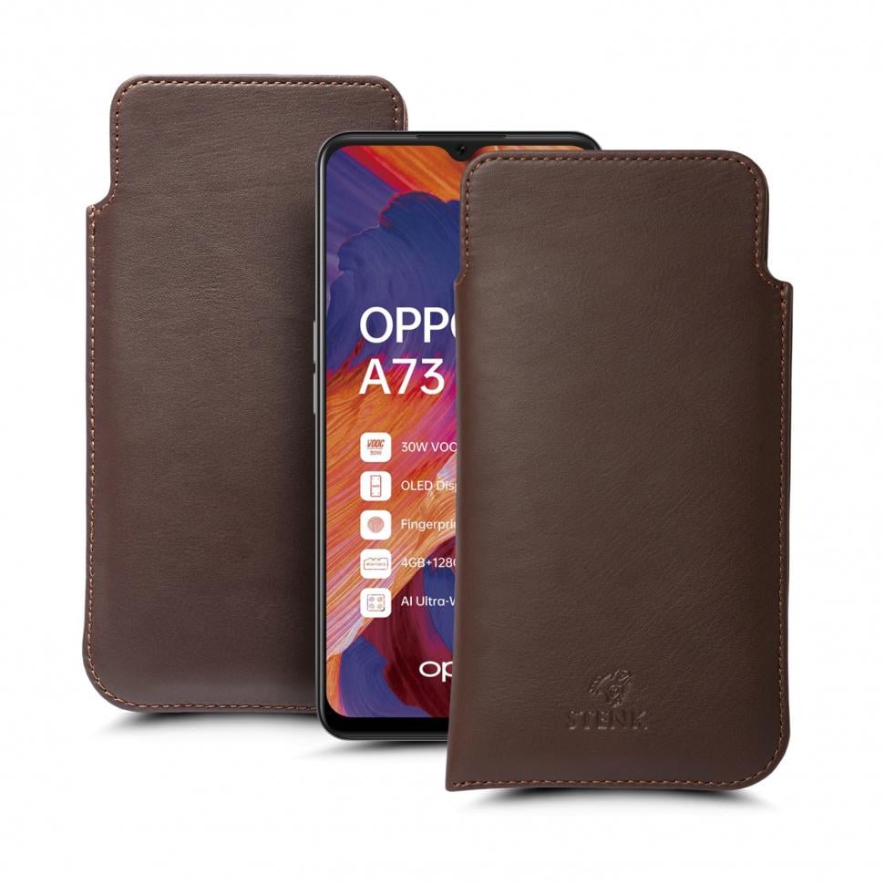 Футляр Stenk Elegance для OPPO A73 Коричневый (68031)