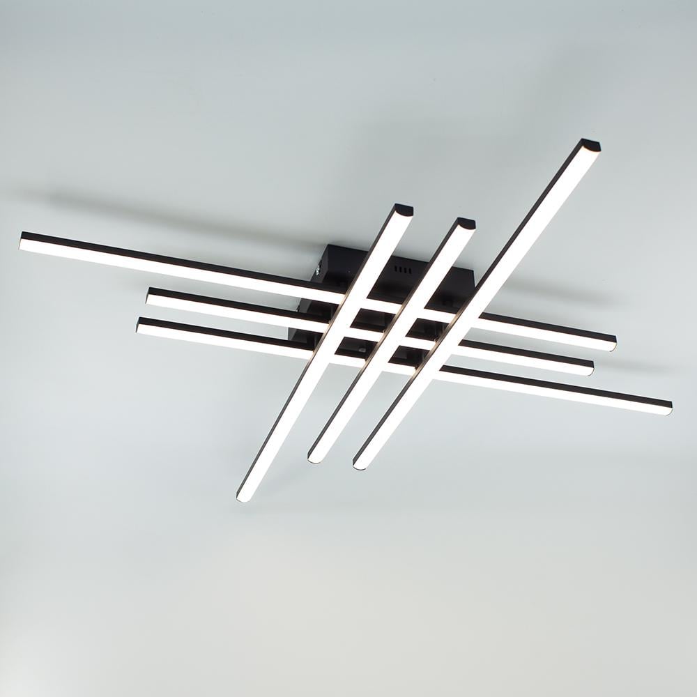 Люстра світлодіодна керована ESLLSE LINE 6L RC 100 Вт 860x860x90 мм Чорний (10630) Люстра світлодіодна керована ESLLSE LINE 6L RC 100 Вт 860x860x90 мм Чорний (10630)