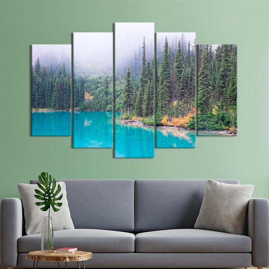 Картина природа Красивое озеро в Джоффр Лейкс Парке 112x68 см (A1108-5)