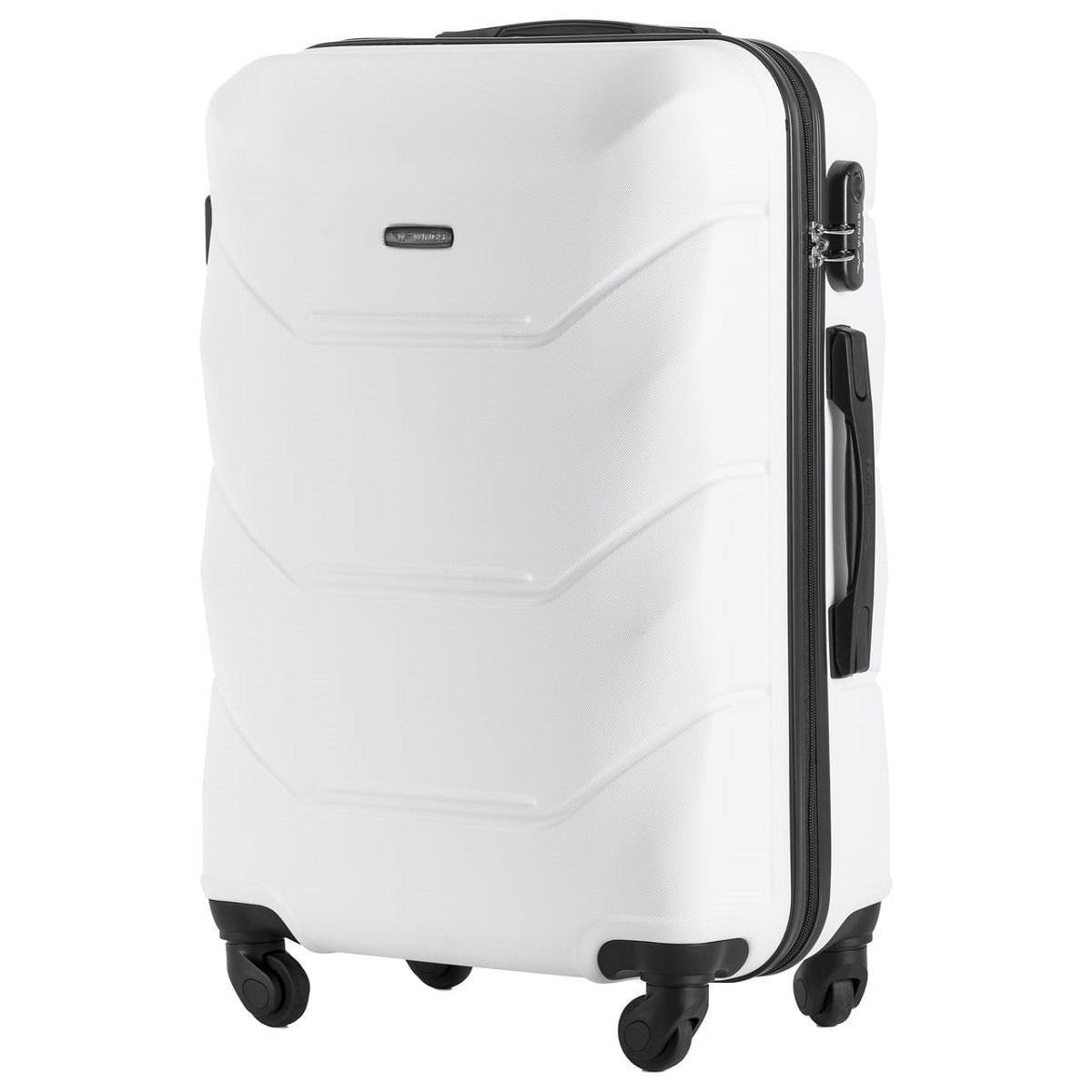 Валіза пластикова WINGS 147 середня Білий (Wp00445) - фото 1 Валіза пластикова WINGS 147 середня Білий (Wp00445) - фото 1