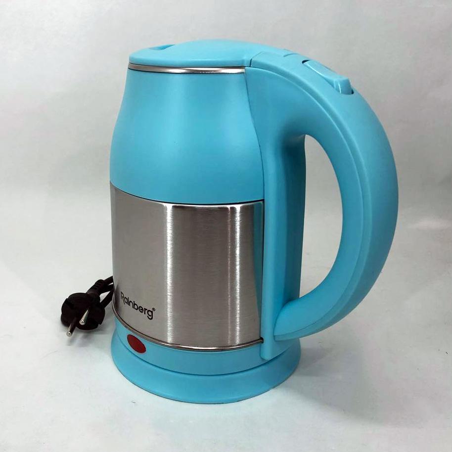 Електрочайник Rainberg RB-808 нержавіюча сталь 2 л Блакитний (268722) - фото 3 Електрочайник Rainberg RB-808 нержавіюча сталь 2 л Блакитний (268722) - фото 3