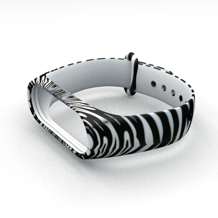 Ремешок для фитнес браслета Xiaomi Mi Band 3 4 Zebra