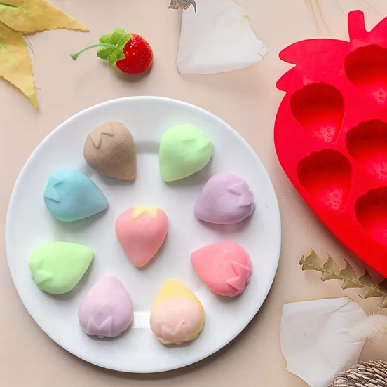 Форма силиконовая клубника для выпечки Красный (SAM-2201) - фото 5