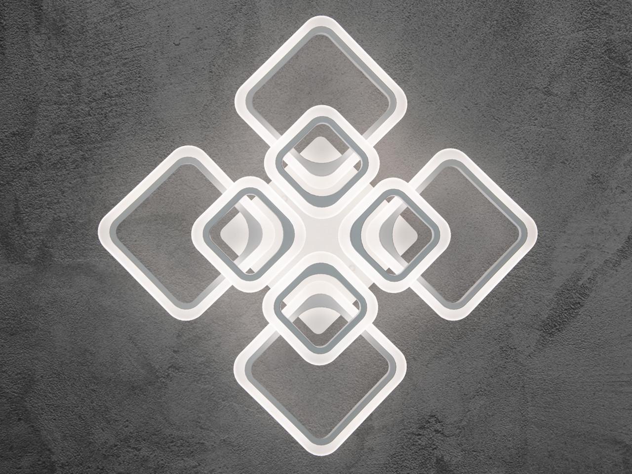 Люстра LED в спальню с пультом A8060-4+4WHDIM-LS 110W на 14 м2 Белый (2403844143) - фото 1 Люстра LED в спальню с пультом A8060-4+4WHDIM-LS 110W на 14 м2 Белый (2403844143) - фото 1