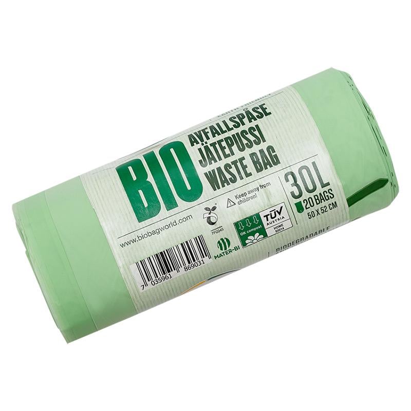 Эко-пакеты для мусора BioBag 30 л (186903)