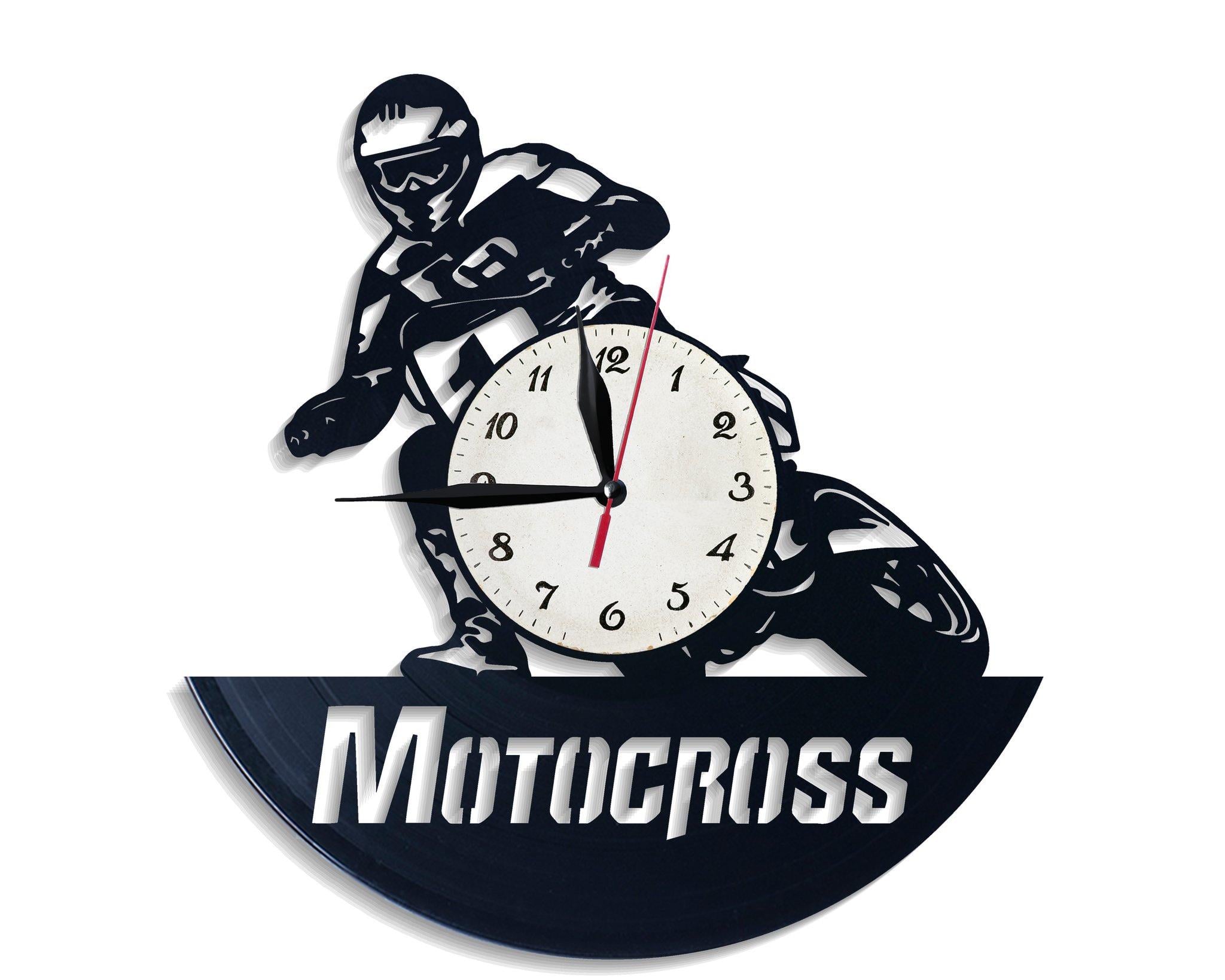 Часы настенные Motocross 2749 из виниловой пластинки