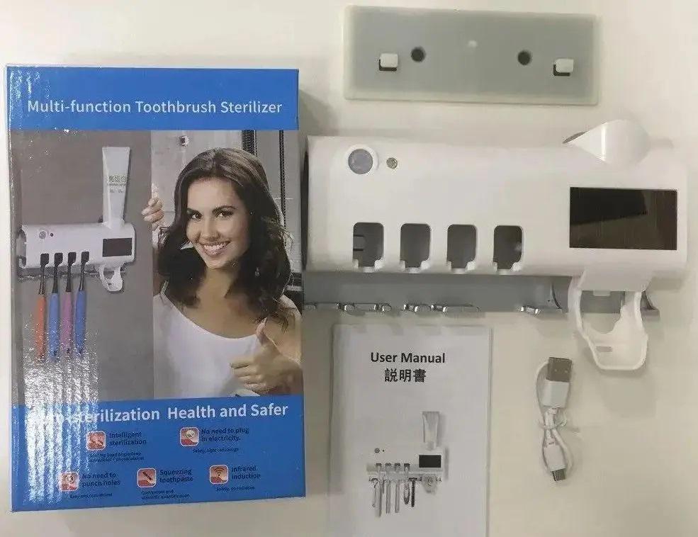 Стерилизатор для зубных щеток Multi-function Toothbrush Sterilizer на 4 секции с дозатором (12380811) - фото 9 Стерилизатор для зубных щеток Multi-function Toothbrush Sterilizer на 4 секции с дозатором (12380811) - фото 9