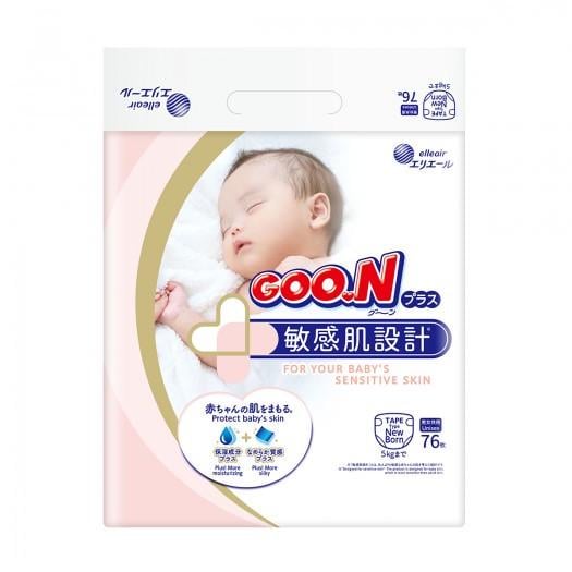 Подгузники Goo.N Plus для новорожденных NB до 5 кг 76 шт. (21000626-ks)