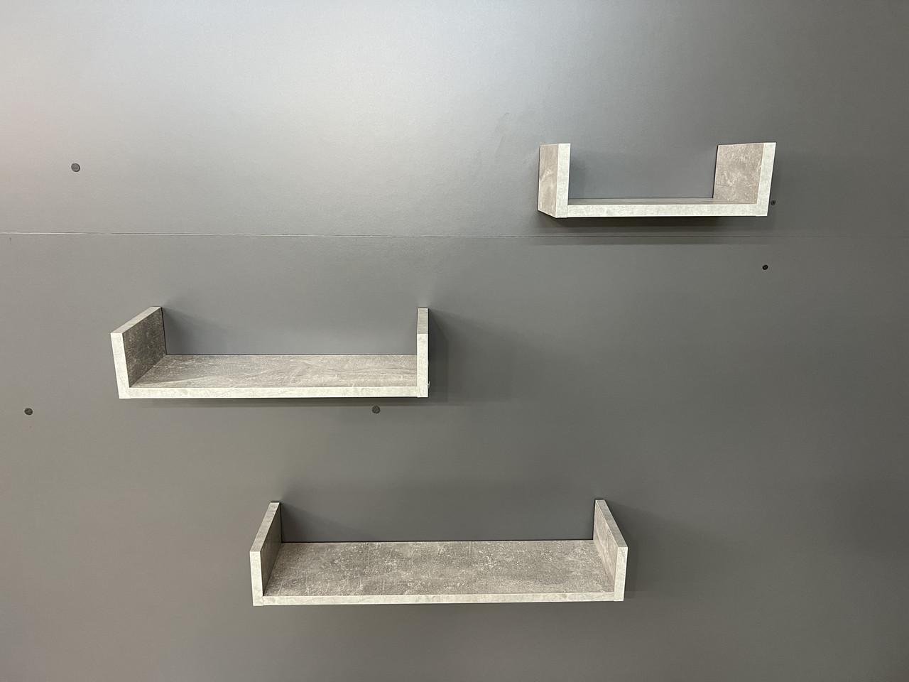 Комплект полиць А-3 3 шт. Бетон - фото 3 Комплект полиць А-3 3 шт. Бетон - фото 3