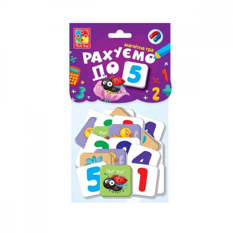 Магнітна гра для дітей Vladi Toys VT5900-03 "Рахуємо до 5"