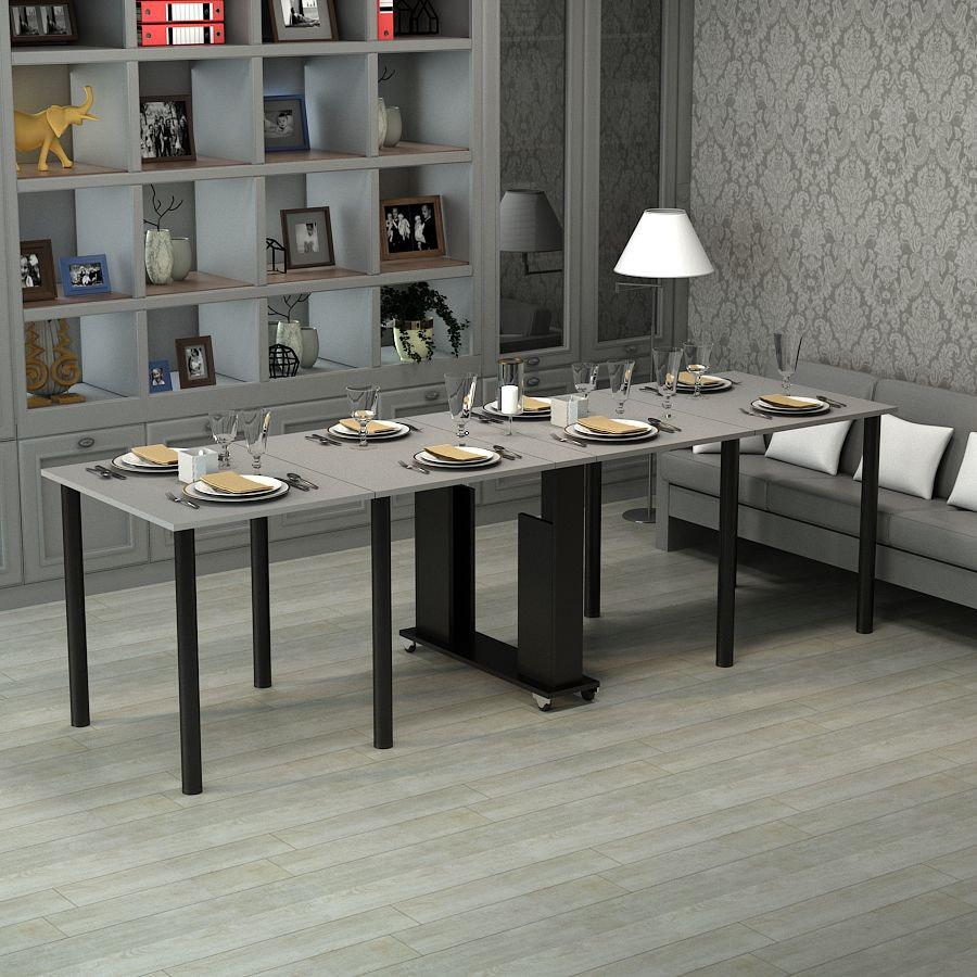 Обідній стіл розкладний Діалог Сірий