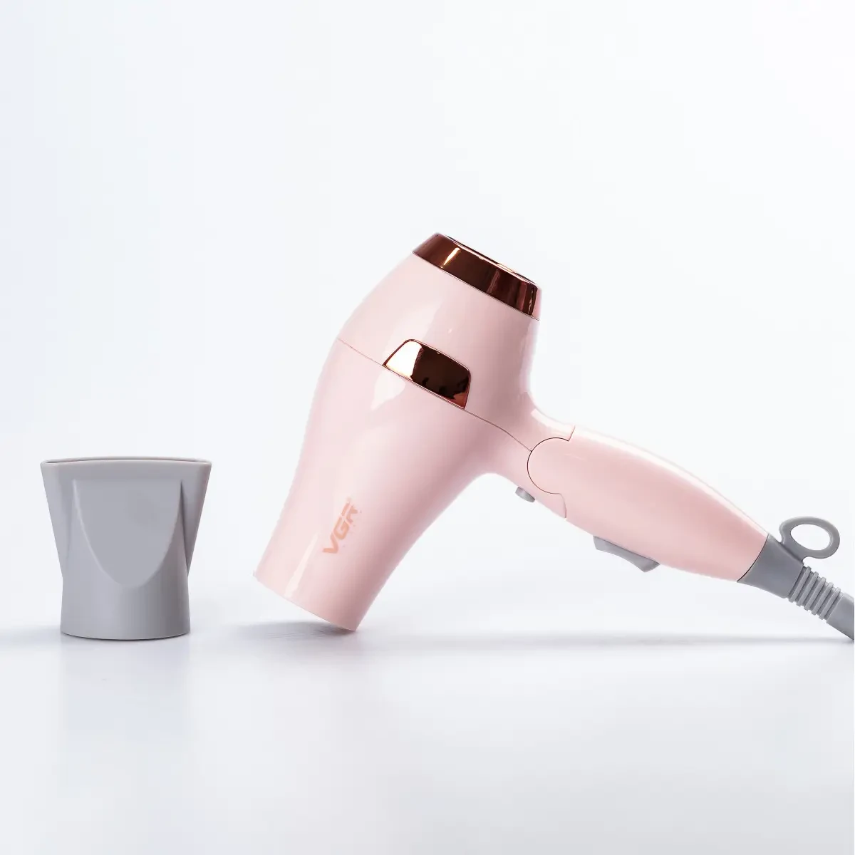 Фен для волос VGR HPV432 с концентратором 1000 Вт Розовый (4562) - фото 2