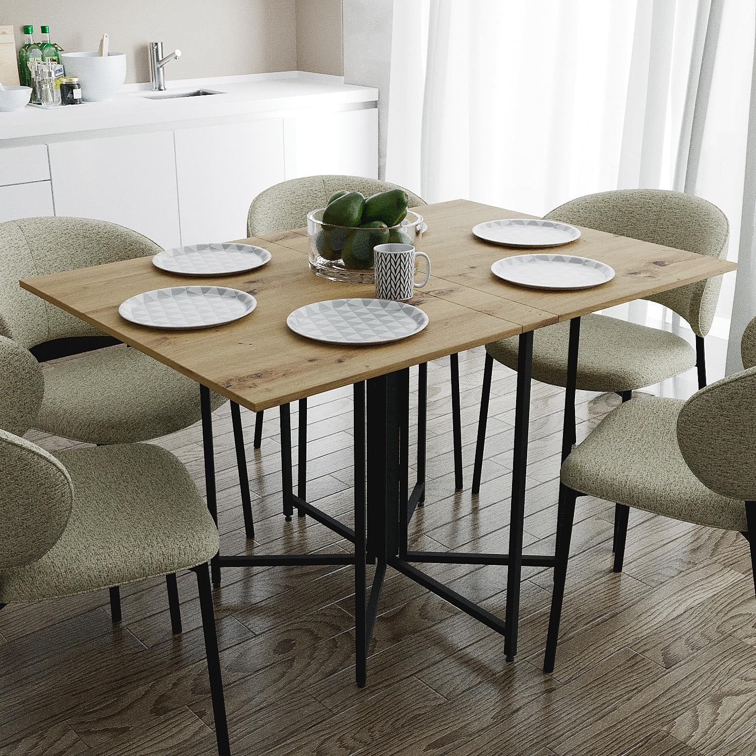 Розкладний стіл-трансформер книжка Моріс 3 Ferrum-decor 75x130x90 Чорний метал ДСП Дуб Артизан 16 мм (FRD-107416) Розкладний стіл-трансформер книжка Моріс 3 Ferrum-decor 75x130x90 Чорний метал ДСП Дуб Артизан 16 мм (FRD-107416)