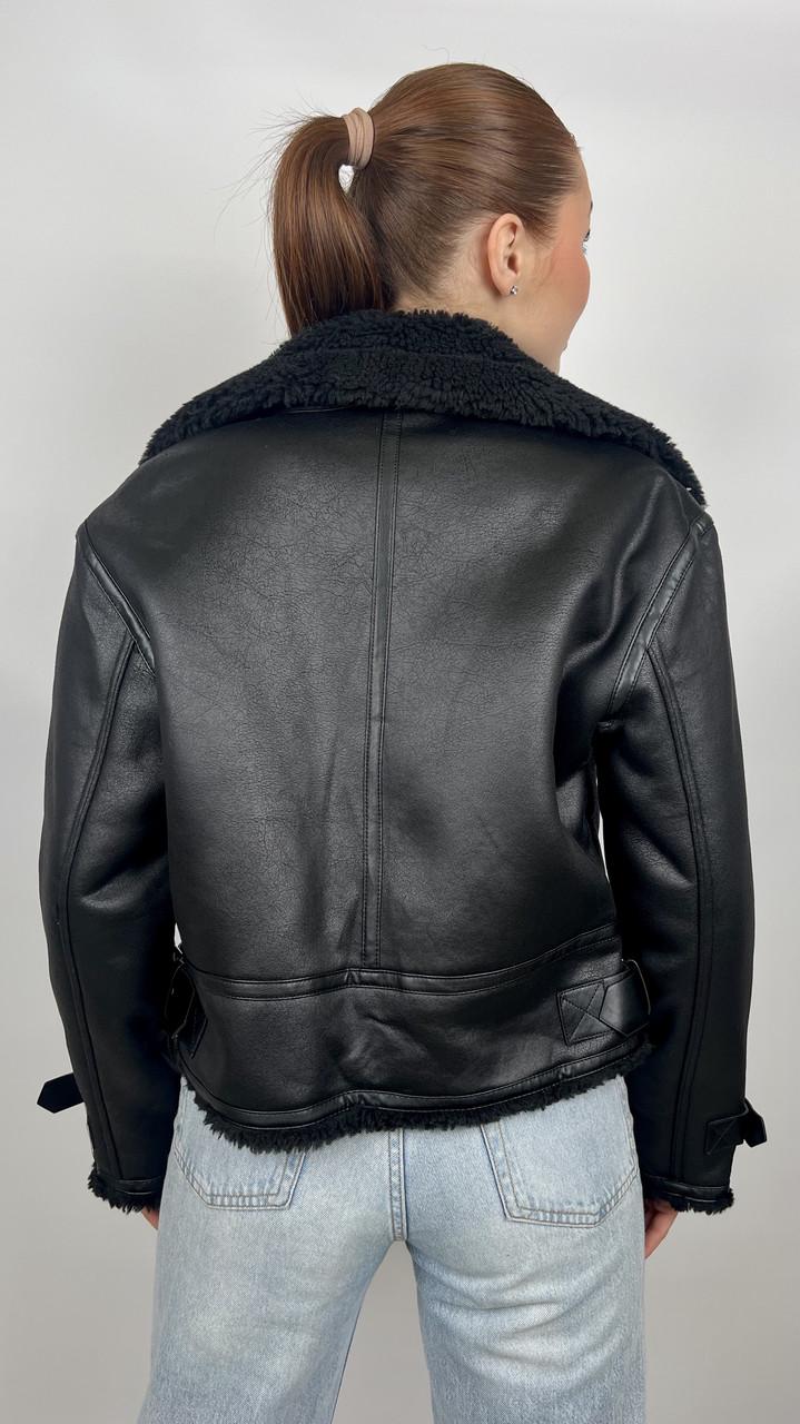 Дублянка жіноча Бренд #F2418-02 M Чорний (23918499) - фото 3 Дублянка жіноча Бренд #F2418-02 M Чорний (23918499) - фото 3