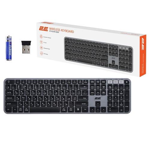 Клавиатура 2E 2E-KS240WG WL BT беспроводная USB 2,0 Gray (582471) - фото 9 Клавиатура 2E 2E-KS240WG WL BT беспроводная USB 2,0 Gray (582471) - фото 9