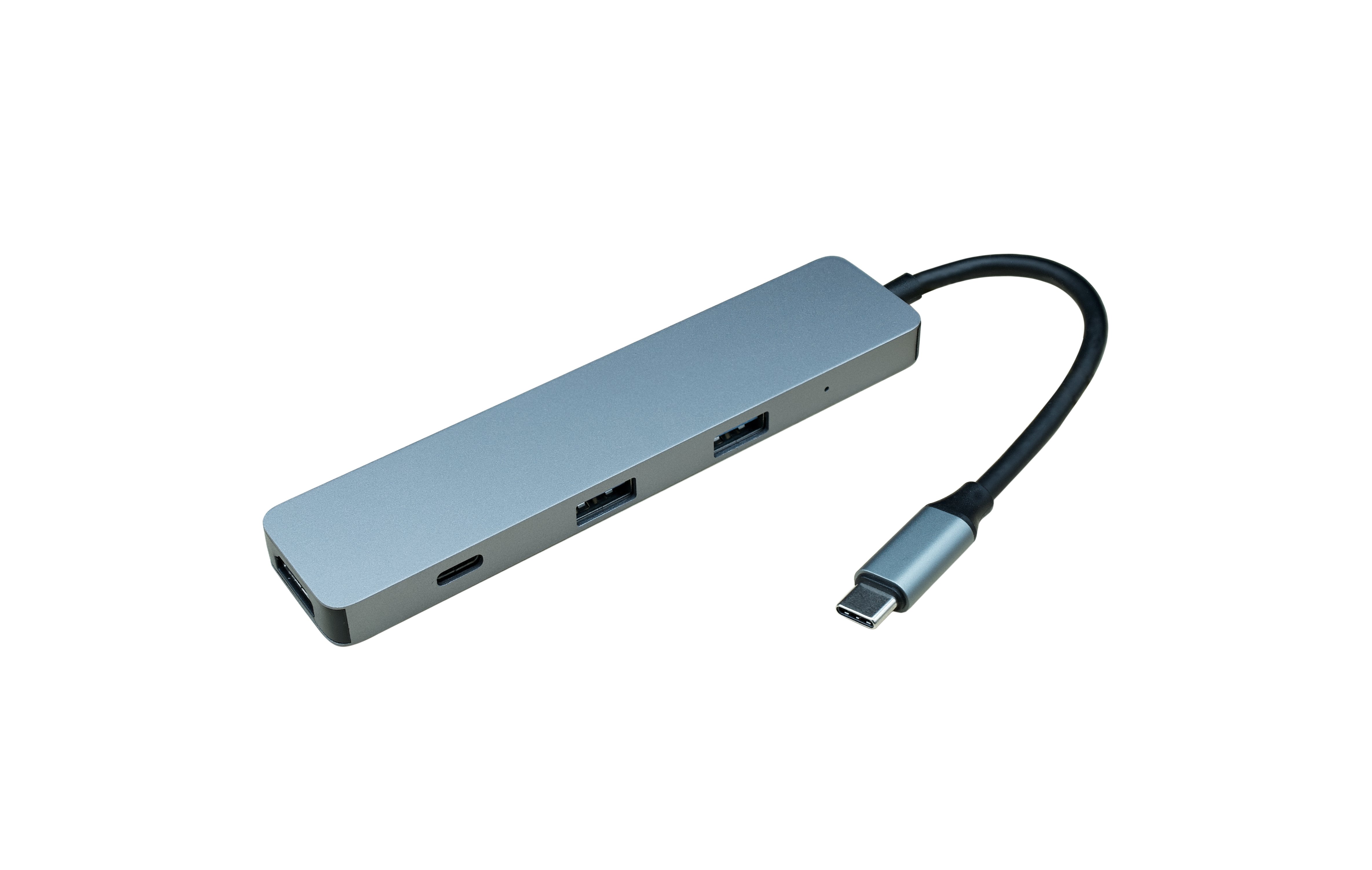 USB-хаб Qitech Aluminum Type-C Space Gray (QT-Hub2c)