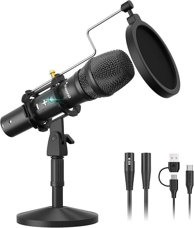 Мікрофон для подкастів Maono USB/XLR, мікрофон для вокалу та запису Мікрофон для подкастів Maono USB/XLR, мікрофон для вокалу та запису