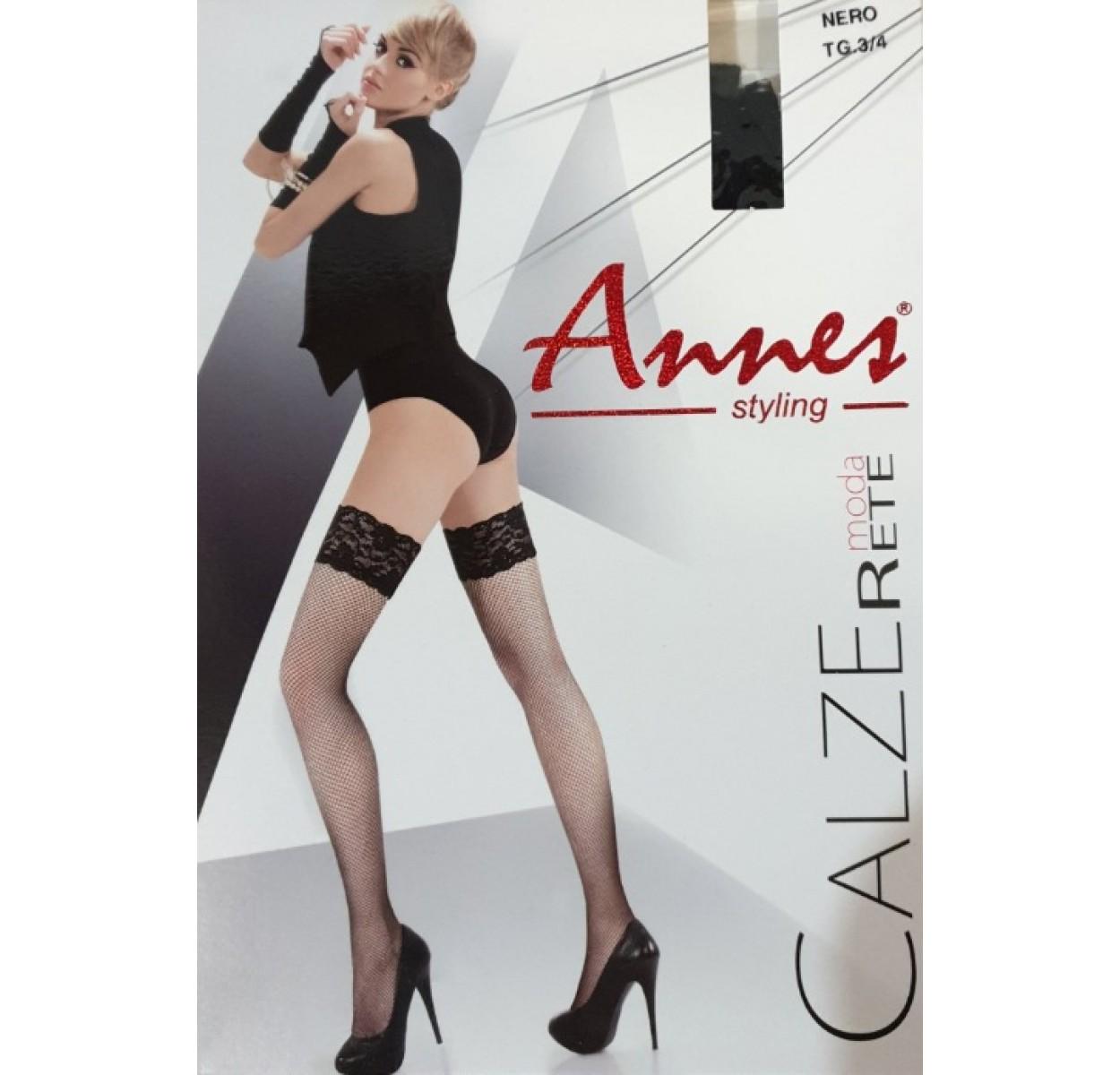 Чулки женские Annes CALZE Rete р. 7/8 Черный (10845564)