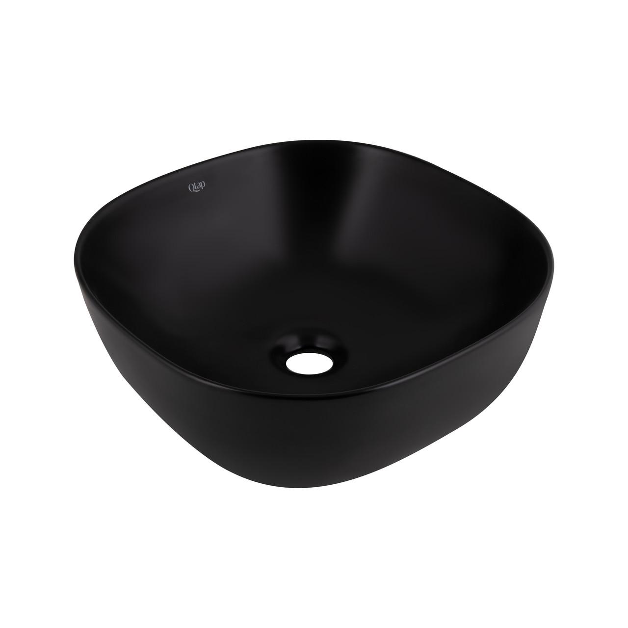 Раковина-чаша Qtap Kolibri 400x400х140 мм Matt Black (QT10112144MBMBN)