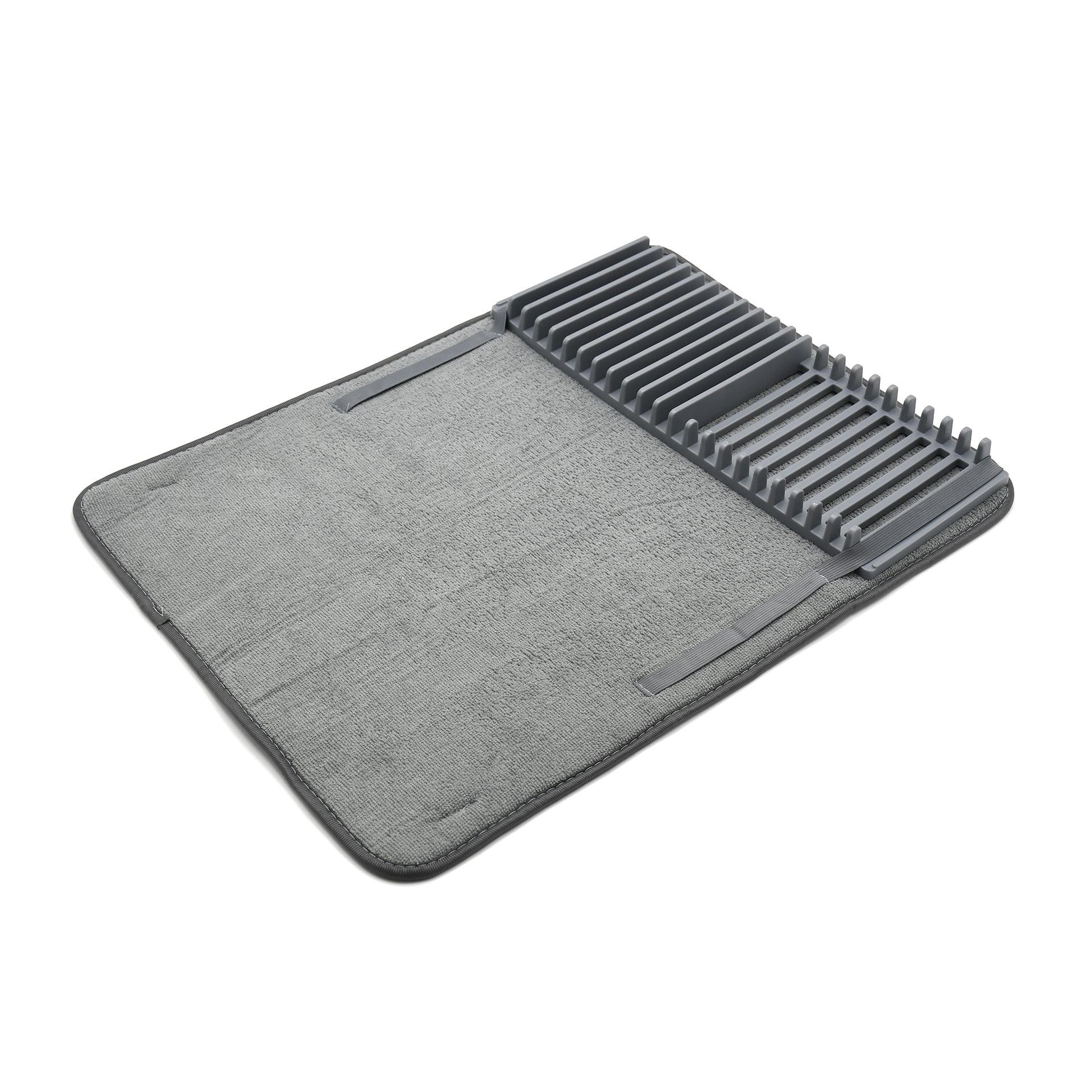 Сушилка для посуды Homax с текстильным ковриком 46х20х5,5 см Серый (BR 07)